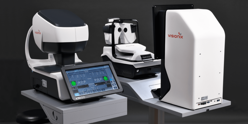 Eye Refract de Visionix : L'appareil de réfraction oculaire alimenté par l'IA. Vue global avec le VX 25 et vx 650