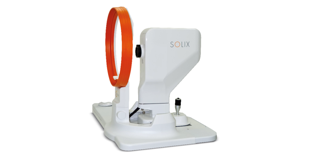 A profile view of the Optovue Solix Essential OCT